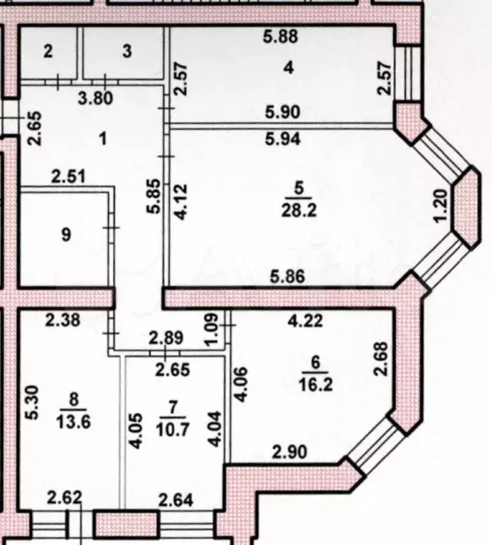 4-к. квартира, 112,1 м, 7/14 эт. - Фото 0