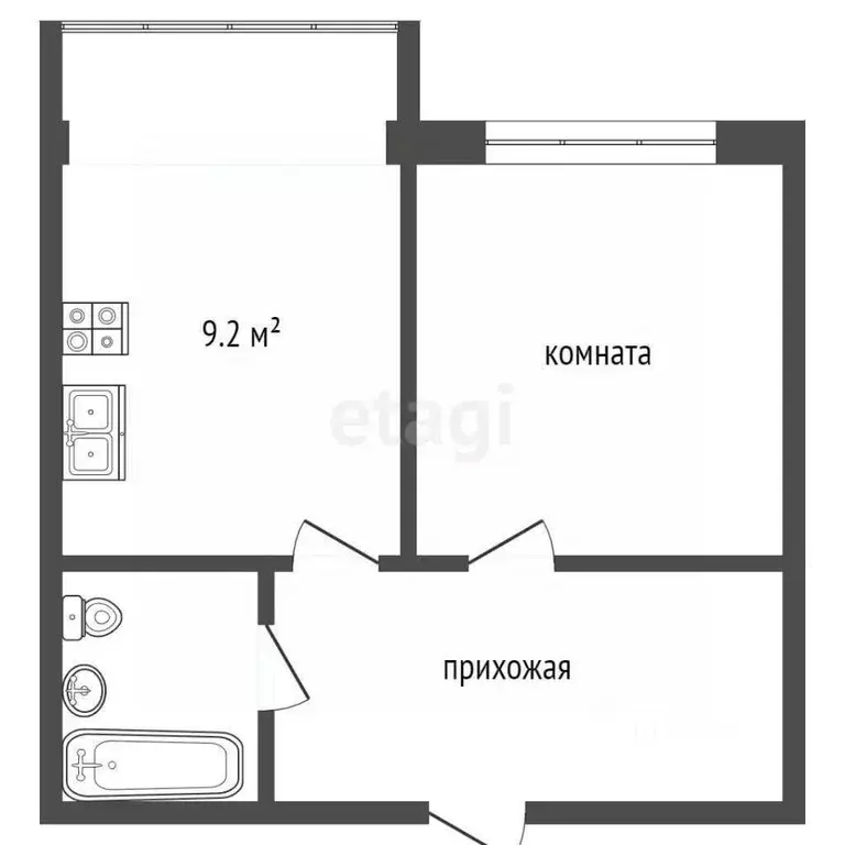 1-к кв. Ростовская область, Ростов-на-Дону Магнитогорская ул., 1Г ... - Фото 1