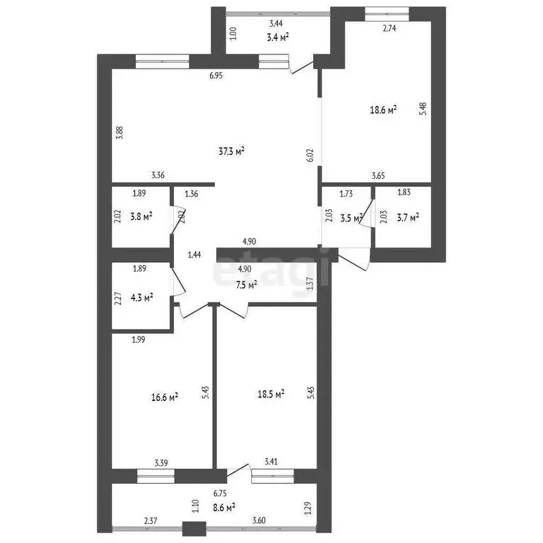 3-комнатная квартира: Тюмень, улица Тимофея Кармацкого, 5 (114 м) - Фото 0