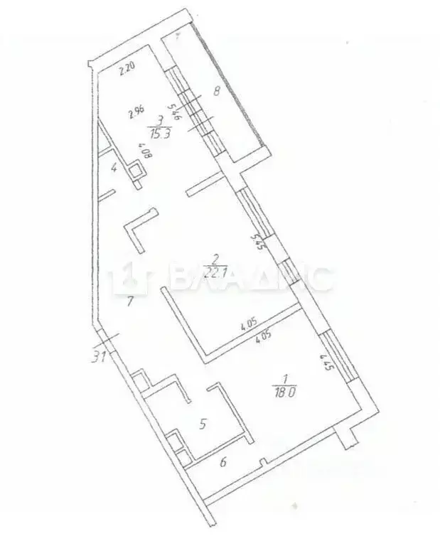 2-к кв. Московская область, Красногорск бул. Павшинский, 26 (82.2 м) - Фото 2