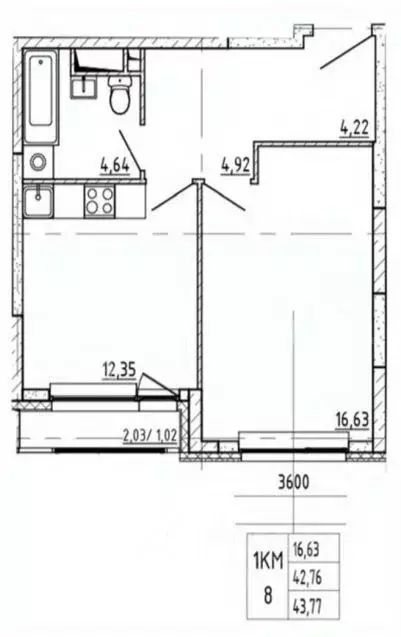 2-к кв. Москва бул. Небесный, 1к1 (42.8 м) - Фото 1