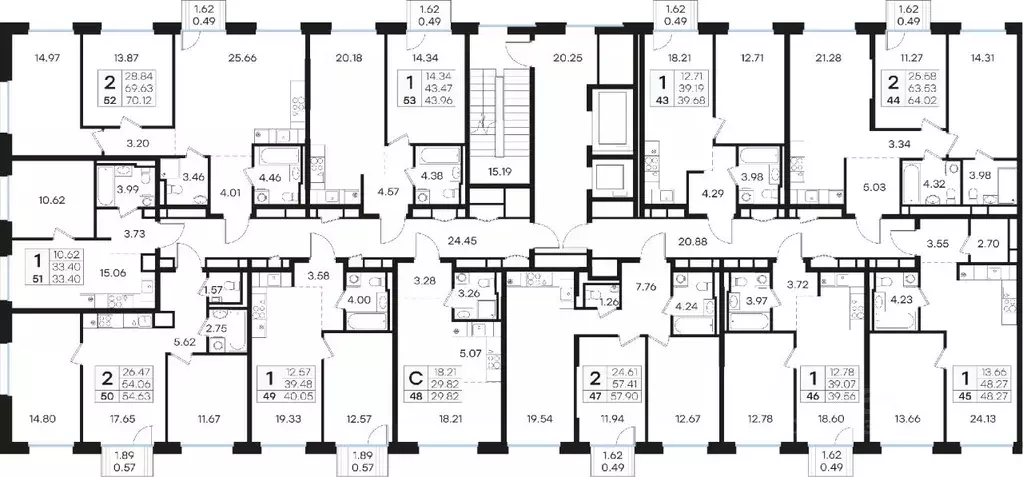 2-к кв. Нижегородская область, Нижний Новгород Глоракс Премиум Гребной ... - Фото 1