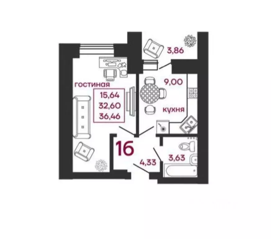 1-к кв. Пензенская область, Пензенский район, Засечный сельсовет, с. ... - Фото 1