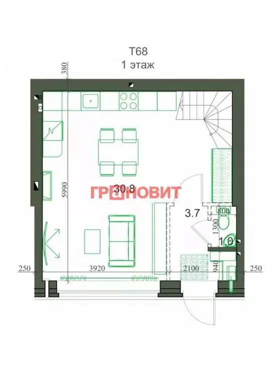 2-к кв. Новосибирская область, Новосибирский район, Мичуринский ... - Фото 1