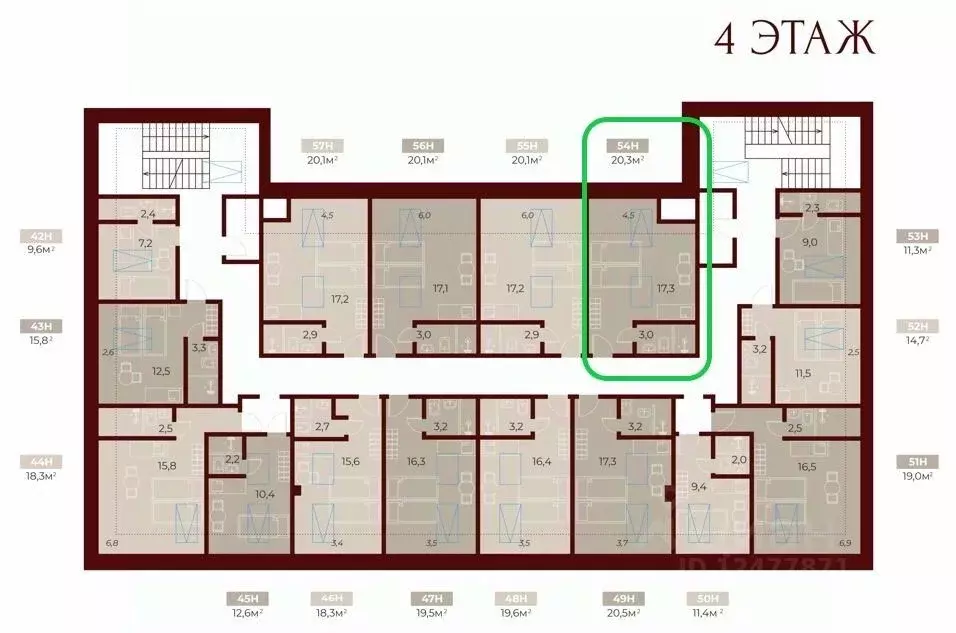 Студия Санкт-Петербург ул. Константина Заслонова, 8Б (20.3 м) - Фото 1