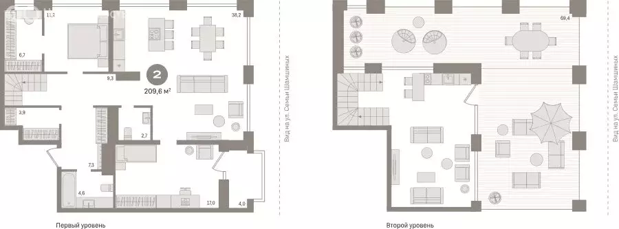 2-комнатная квартира: Новосибирск, улица Семьи Шамшиных, 93 (209.58 м) - Фото 1