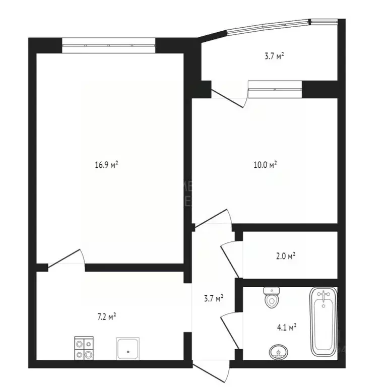 2-к кв. Тюменская область, Тюмень Широтная ул., 192к1 (43.3 м) - Фото 2