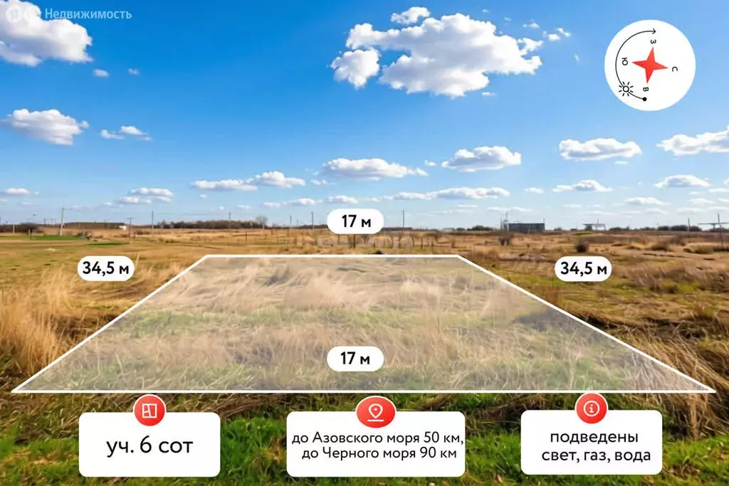 Участок в Славянск-на-Кубани, Успенская улица (6 м) - Фото 1