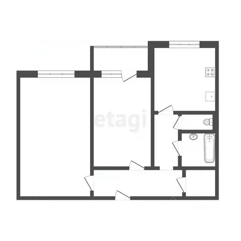 2-к кв. Воронежская область, Воронеж ул. 45-й Стрелковой Дивизии, 62а ... - Фото 2