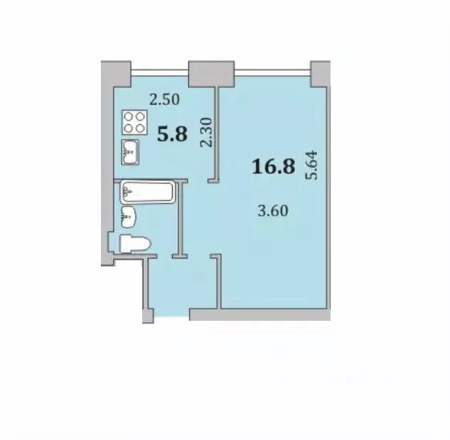 1-к кв. Мурманская область, Мурманск просп. Кирова, 20 (29.0 м) - Фото 2