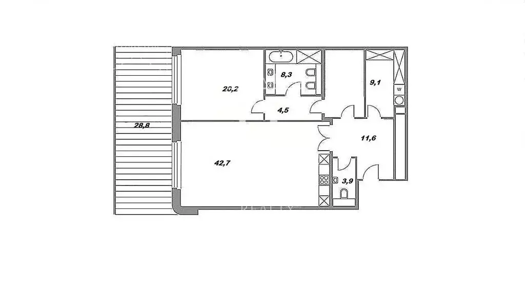 2-комнатная квартира: Москва, 1-я Тверская-Ямская улица, 2 (150 м) - Фото 1