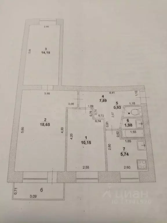 3-к кв. Ульяновская область, Ульяновск Кузоватовская ул., 21 (59.5 м) - Фото 1