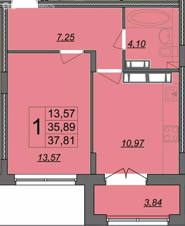 1-комнатная квартира: Муром, Колхозная улица, 24 (37.81 м) - Фото 0