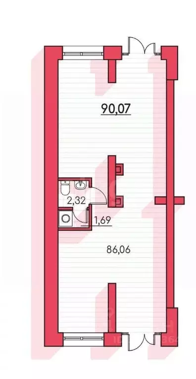 Помещение свободного назначения в Курганская область, Курган Заозерный ... - Фото 2