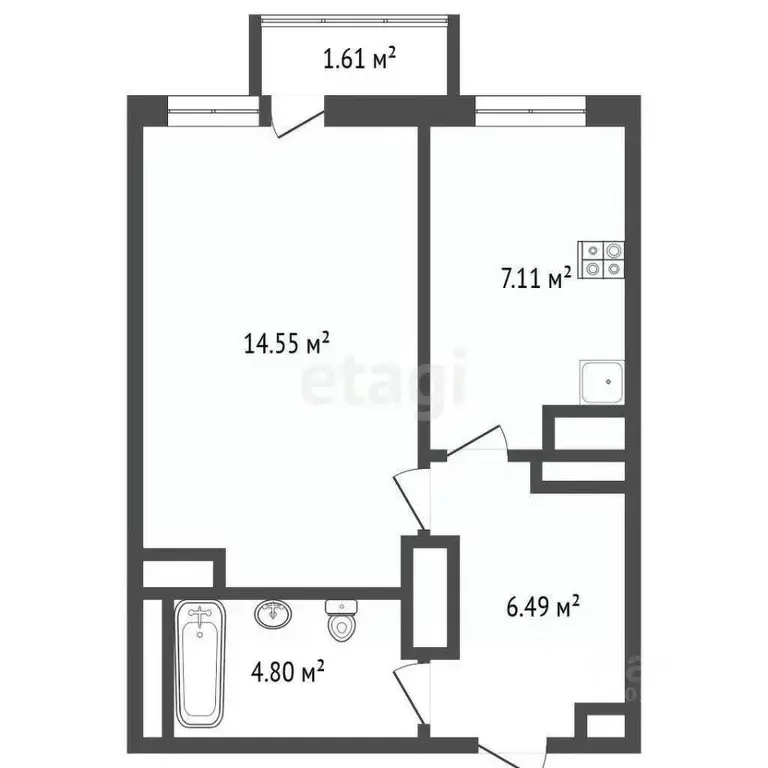 1-к кв. Ростовская область, Ростов-на-Дону ул. Мечникова, 37 (32.95 м) - Фото 0
