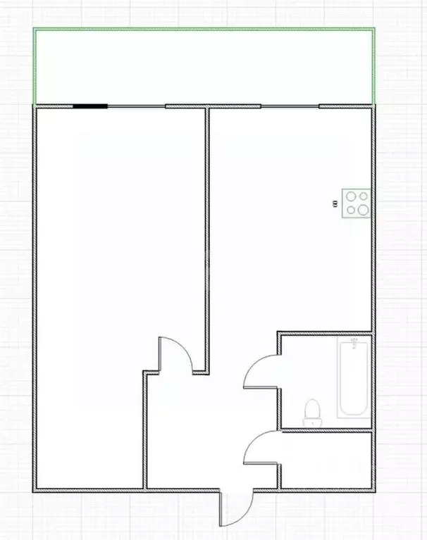 1-к кв. Костромская область, Кострома Магистральная ул., 43 (35.0 м) - Фото 1