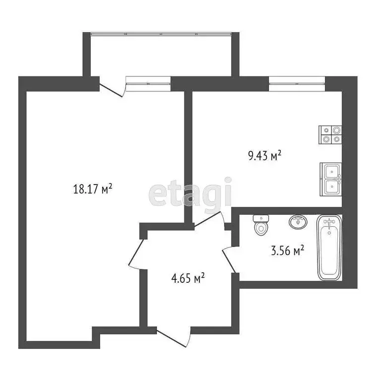 1-комнатная квартира: Ишим, улица Просвещения, 14 (36.2 м) - Фото 0