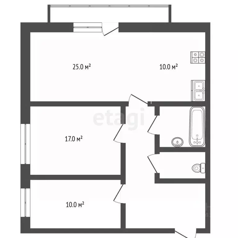 2-к кв. Москва ул. 2-я Марьиной рощи, 16 (50.4 м) - Фото 2