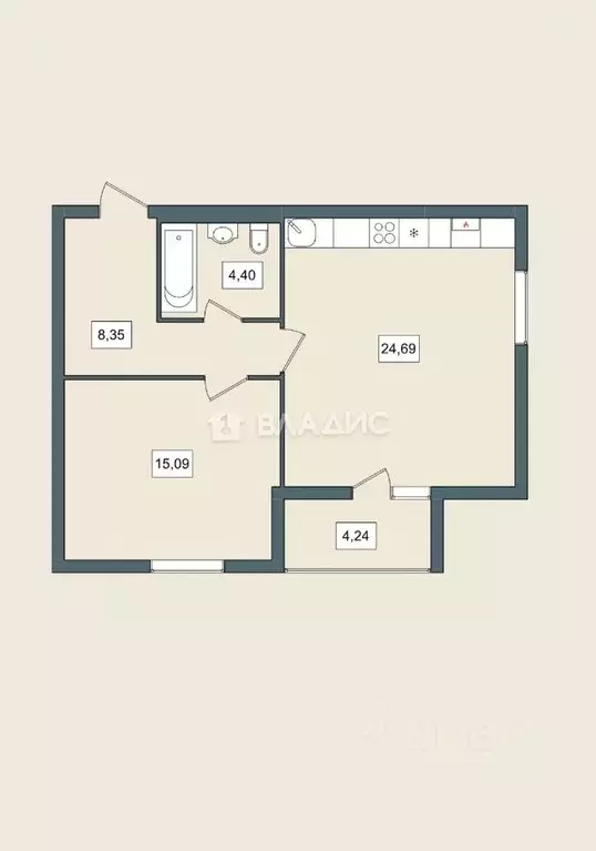 2-к кв. Липецкая область, Елец Александровский мкр, 22 (56.88 м) - Фото 2
