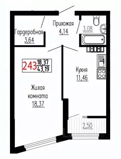 1-к кв. Свердловская область, Екатеринбург ул. Лыжников, 3 (43.2 м) - Фото 0