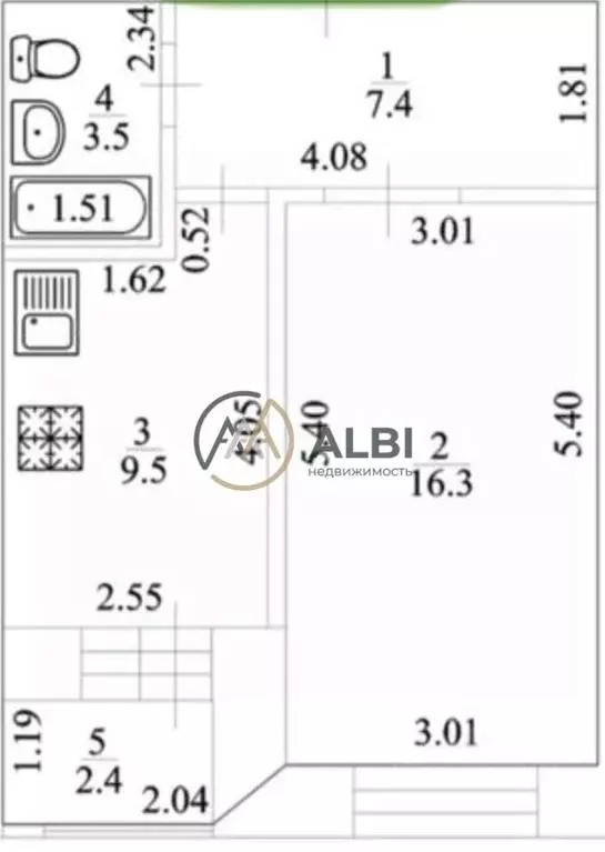 1-к кв. Башкортостан, Уфа Интернациональная ул., 21 (36.7 м) - Фото 0