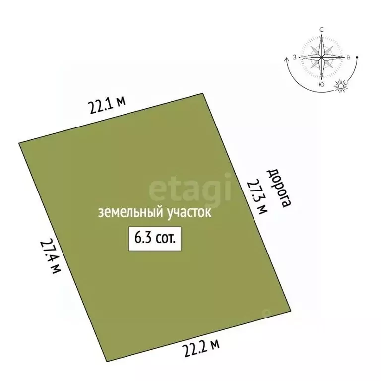 Участок в Крым, Ленинский район, с. Калиновка ул. Шевченко (6.3 сот.) - Фото 2