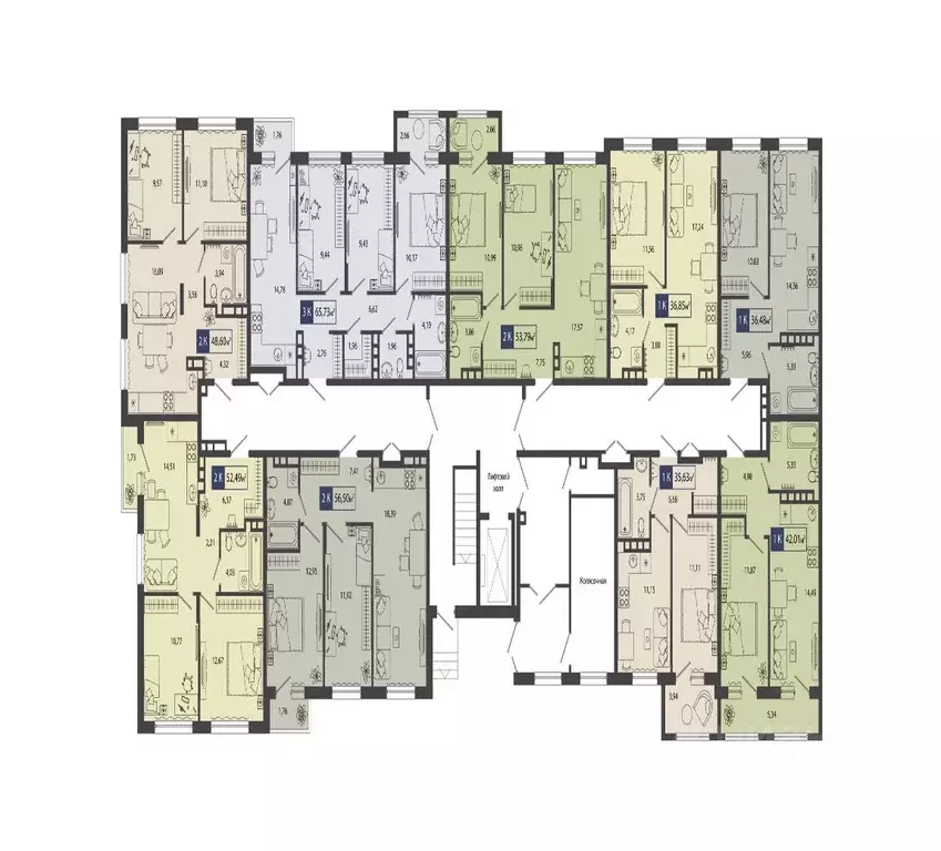 2-к кв. Тюменская область, Тюмень ул. Владимира Соболевского, 3 (52.49 ... - Фото 2