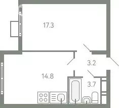 1-комнатная квартира: Молоково, жилой комплекс Ново-Молоково, 13 (38.1 ... - Фото 1