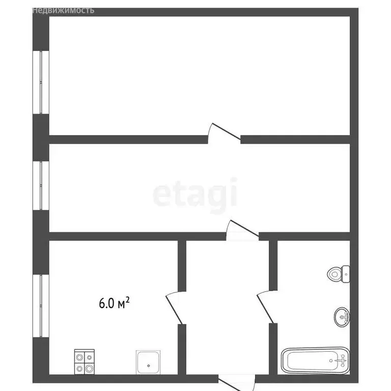 2-комнатная квартира: Евпатория, Красноармейская улица, 31/47 (34.3 м) - Фото 1