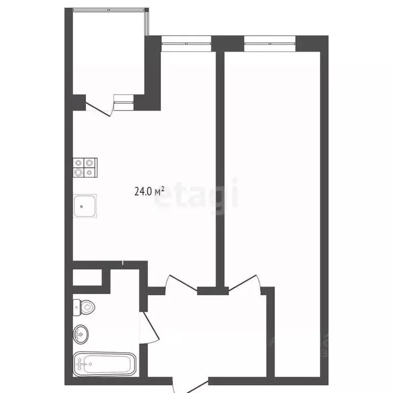 1-к кв. Тюменская область, Тюмень ул. Червишевский Тракт, 47к3 (47.3 ... - Фото 2