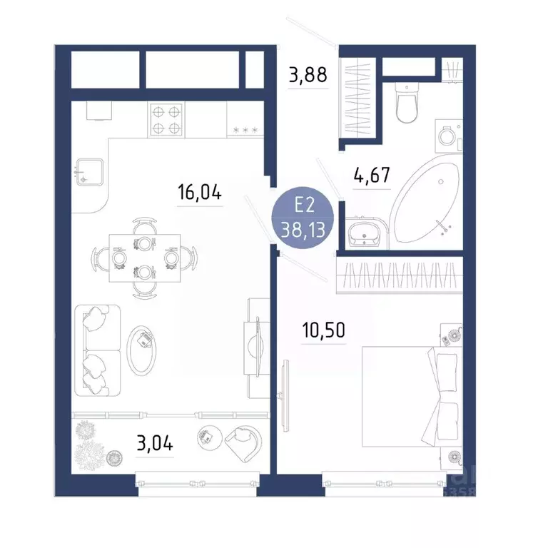 1-к кв. Рязанская область, Рязанский муниципальный округ, с. Дядьково ... - Фото 1