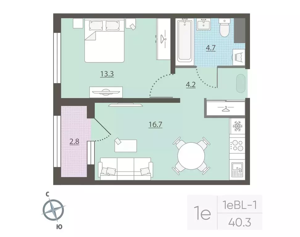1-к кв. Свердловская область, Екатеринбург Центральный жилрайон, Азина ... - Фото 2