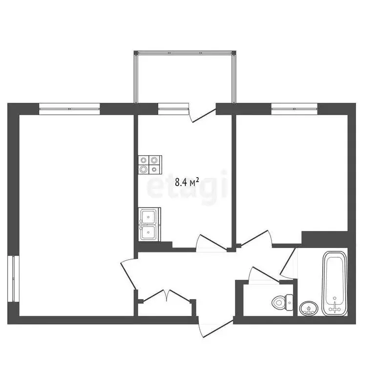 2-комнатная квартира: Петропавловск-Камчатский, Морская улица, 37 ... - Фото 1