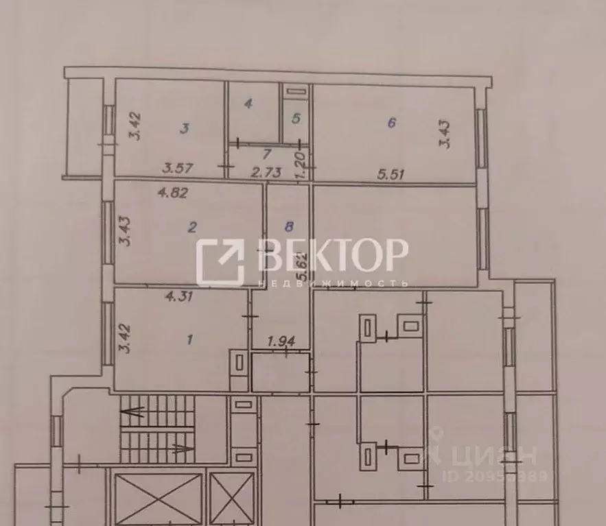 3-к кв. Ивановская область, Иваново Рождественский мкр, 8 (84.0 м) - Фото 1