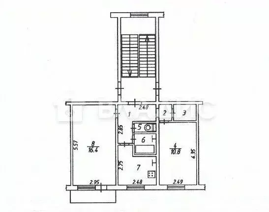 2-к кв. Калужская область, Калуга Ольговская ул., 19 (44.1 м) - Фото 2