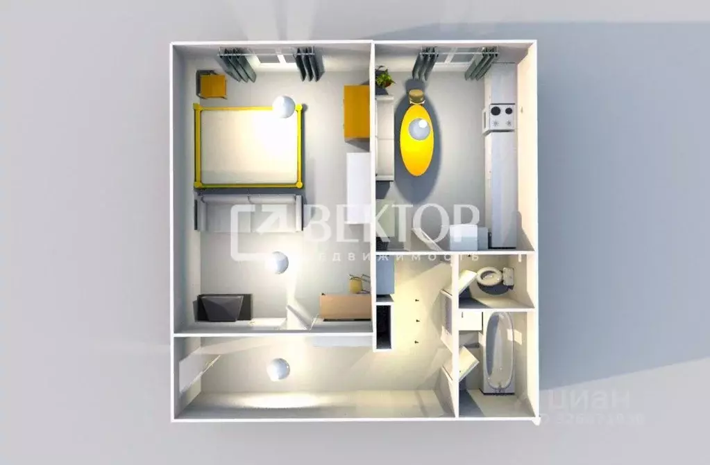 1-к кв. Ярославская область, Ярославль просп. Толбухина, 68 (40.3 м) - Фото 2