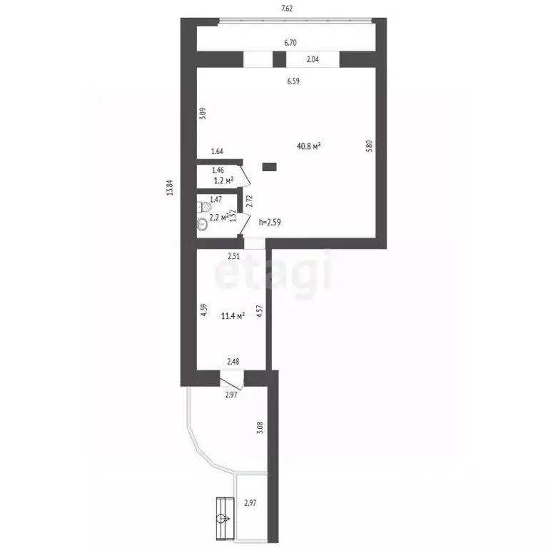Офис в Башкортостан, Стерлитамак Коммунистическая ул., 38 (52 м) - Фото 1