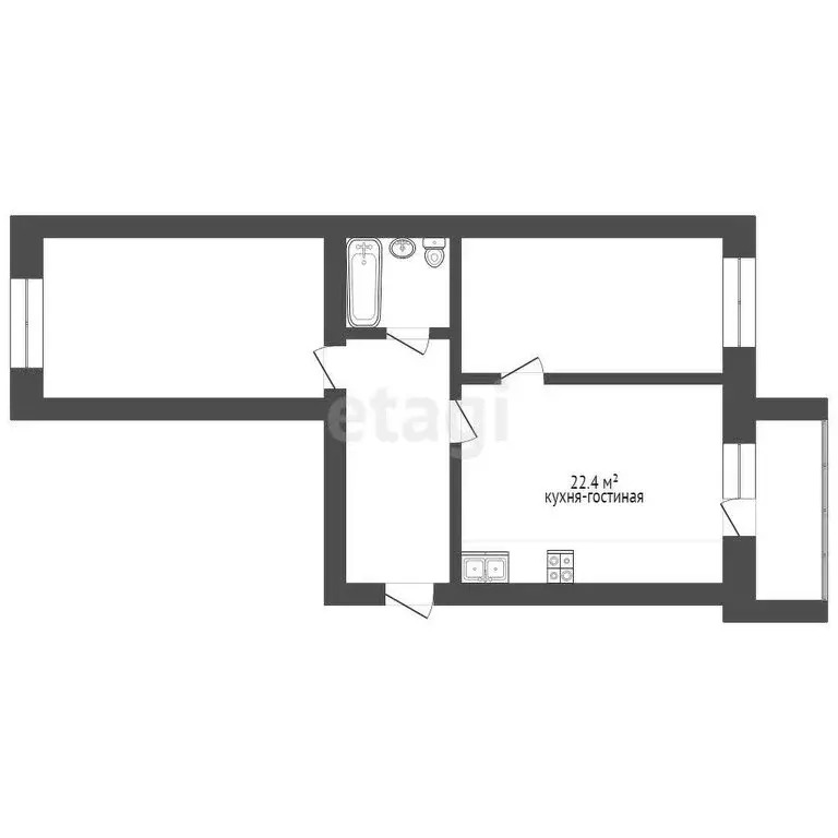 2-комнатная квартира: Тамбов, улица Агапкина, 22к2 (62.4 м) - Фото 0