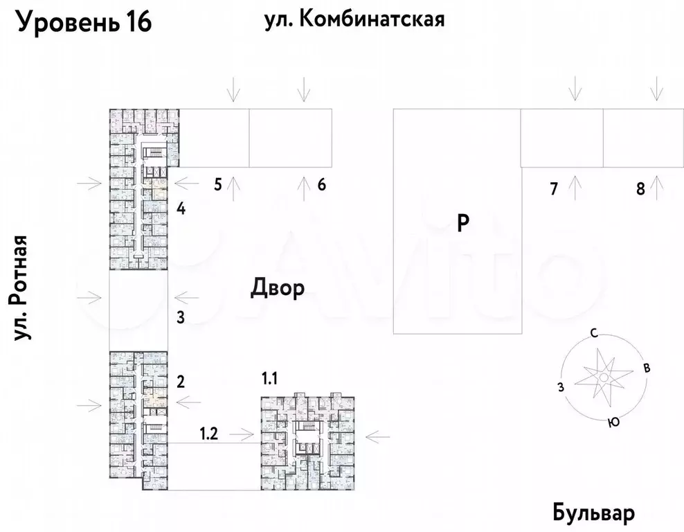 2-к. квартира, 38,4 м, 16/21 эт. - Фото 1