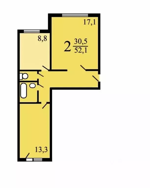 2-комнатная квартира: Москва, Елецкая улица, 8к2 (52.1 м) - Фото 2