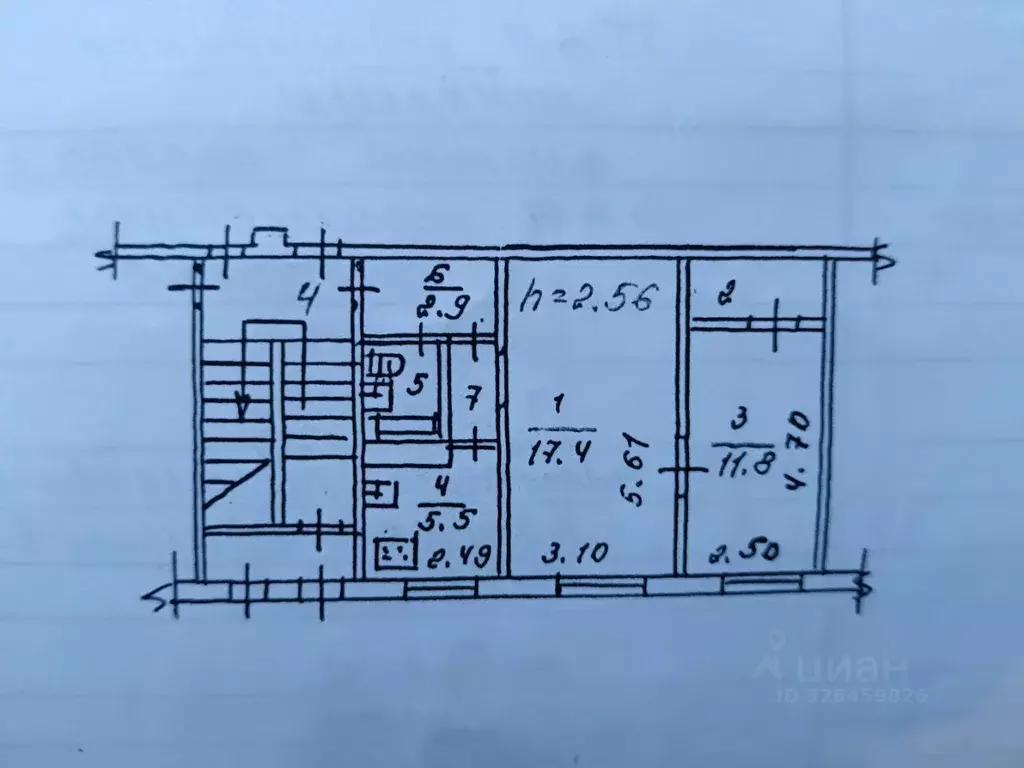 2-к кв. Псковская область, Псков пер. Машиниста, 3 (44.5 м) - Фото 1