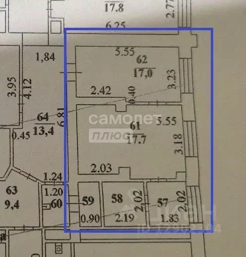 Офис в Липецкая область, Липецк пл. Петра Великого, 5 (40 м) - Фото 2