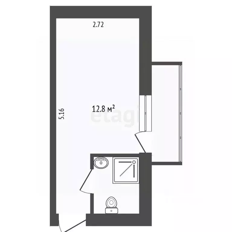 Студия Тюменская область, Тюмень ул. Республики, 246 (14.6 м) - Фото 1