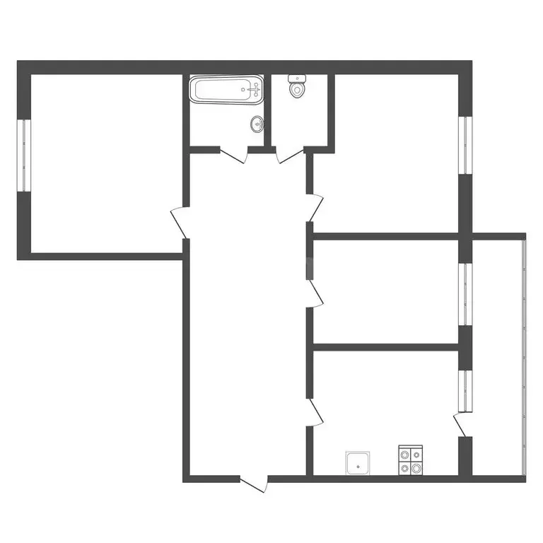 3-комнатная квартира: Новомосковск, улица Дружбы, 2к4 (94 м) - Фото 1