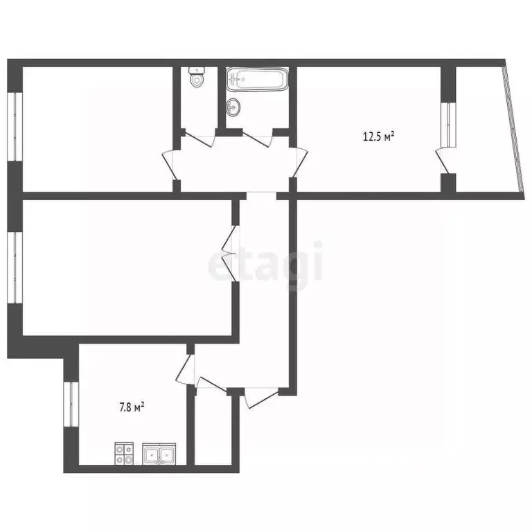 3-к кв. Орловская область, Орел ул. Маринченко, 23 (65.8 м) - Фото 1