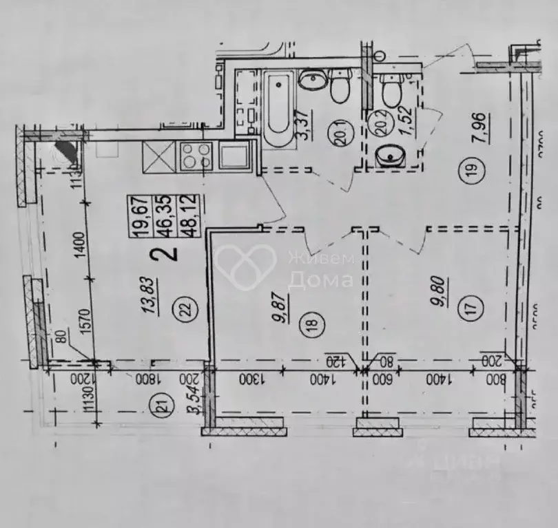 2-к кв. Волгоградская область, Волгоград ул. Тракторостроителей, 27/3 ... - Фото 1