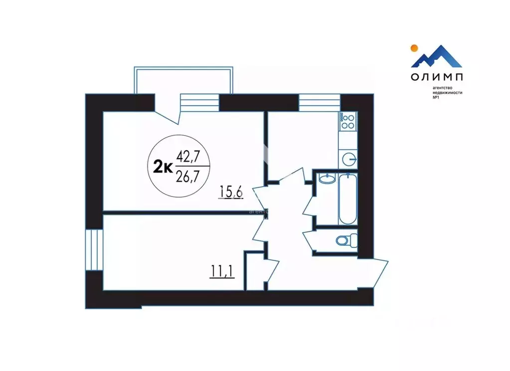 2-к кв. Вологодская область, Вологда ул. Текстильщиков, 22 (42.7 м) - Фото 2