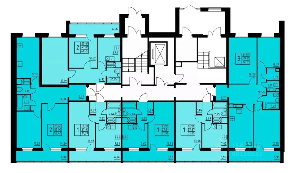 2-к кв. Пермский край, Пермь Магистральная ул., 98Б (57.4 м) - Фото 2