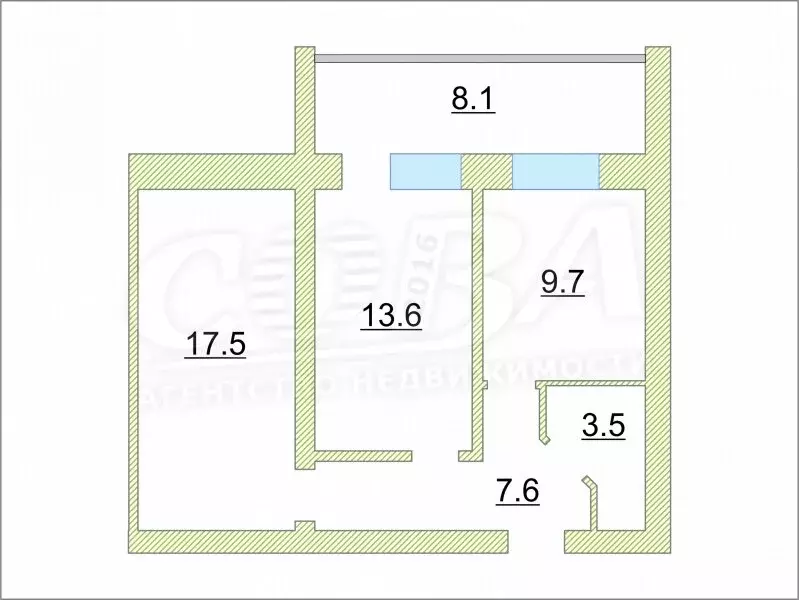 2-комнатная квартира: Тюмень, улица Василия Гольцова, 26 (52.2 м) - Фото 1