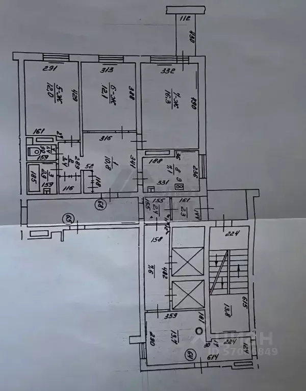 3-к кв. Калининградская область, Калининград Московский просп., 64 ... - Фото 2